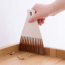 Cabilock 2 Set Mini Scopino E Set di Spazzole Mini Frullino a Spazzola per Scopa per Strumenti per La Pulizia del Desktop della Gabbia per Animali Domestici della Tastiera del Computer