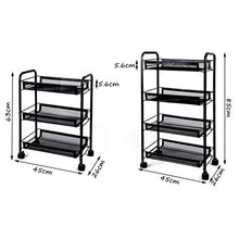 &ripiano di stoccaggio Scaffalature Unità Simple Home Cucina Camera da bagno Sala da pranzo Storage Rack Floor Carrello multi-story nero Scaffale di finitura (Color : 4 layer)