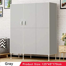 ZKHD Armadio in Tessuto Semplice Grigio Chiaro, Armadio Pieghevole Multifunzionale Aprente, Armadio A Casa Assemblato Armadio,125 * 46 * 170cm