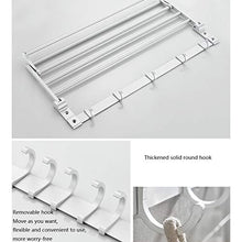 Portasciugamani Alluminio di alta qualità Towel Rack pieghevole Titolare del tovagliolo montato stoccaggio Scaffale con 5 ganci mobili della stanza da bagno stand Porta Salviette ( Dimensione : 60cm )
