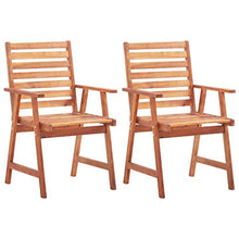 Tidyard- 2 pz Sedie da Pranzo per Giardino/Esterno in Legno Massello di Acacia,Poltrone Poltrocine da Giardino in Legno,Poltrone Poltrocine da Esterno in Legno,Sedie da Pranzo da Giardino 56x62x92 cm