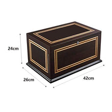 Umidificatore per Sigari Armadio per Sigari in Legno di Cedro Dolce Vernice per Pianoforte Armadio Idratante A Tre Strati Grande capacità può Contenere 120 Sigari