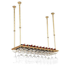 JHGJBJ Dorato Vino Rack Appesa, Forte E Stabile Soffitto Ferro Titolare Appeso Calice, Il Braccio può Essere Regolata da Altezza 60-100cm (Size : 120x35cm)
