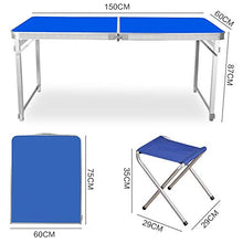WNN-URG Portatile Tavolo Pieghevole e 4 sedie, Regolabile Picnic Esterno di Campeggio Tavolo Buffet Wedding Cucina Colazione Bar Set Market Garden Partito dell'automobile Indoor URG