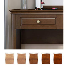 2 Cassetti,Vanity Toeletta Da Trucco Per Camera Da Letto,Antico Specchiera Tavolo Cosmetici Con Specchio,Gambe In Legno Solido,Tavolo Da Trucco Per Le Donne,Sgabello Imbottito-Legno 100x40x145cm(39x16