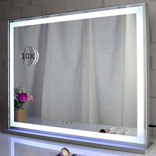 HFFFHA Specchio per Il Trucco con luci retroilluminate a LED Specchio per Trucco Hollywood da Tavolo Illuminato per spogliatoio e Camera da Letto 3 modalità di Colore