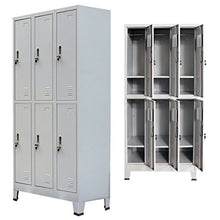 GoodWork4UEu Armadio con 6 Armadietti in Acciaio 90x45x180 cm Grigio Arredamento Armadietti e portaoggetti Armadietti e stipi