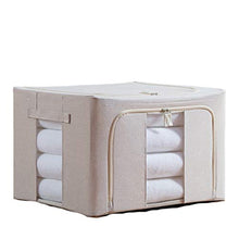 SZQ-Scatola portaoggetti, scatola portaoggetti per trapunte, scatola portaoggetti per coperte, finitura scatola portaoggetti lavabile, chiusura a cerniera a doppio senso 50*40*33cm beige