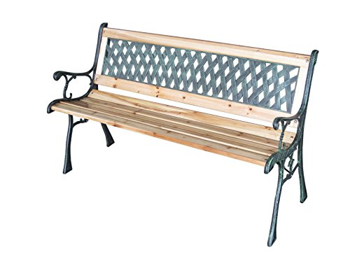 emilio vollero PANCHINA GHISA/Legno C/BRACCIOLI CM122X53X73