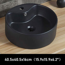 Lavabo da appoggio autoportante da appoggio Rotondo in Ceramica Nera da appoggio Rettangolare per lavabo da appoggio
