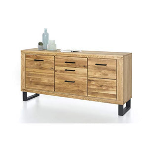 Elfo Klara - Cassettiera in legno di rovere massiccio oliato
