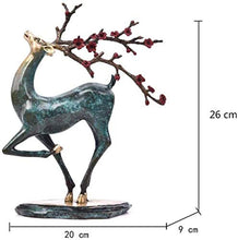 Decorazioni di cervo Sika in rame puro, decorazioni di armadietto del vino per la casa desktop scultura di cervi per ufficio, camera da letto, armadietto del vino, regali di compleanno di nozze