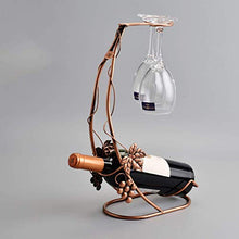 1yess Creativo Wine Rack Europea Calice del Metallo del Wine Glass Rack di stoccaggio con 2 Ganci Rack (Color : Bronze)