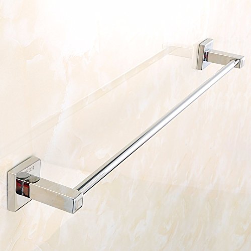 MBYW Portasciugamani Moderno e Minimalista Alto carico Portasciugamani Elegante da Bagno Mensola portaoggetti Porta salvietta, Asta Singola, Traforato, Acciaio Inossidabile, Argento