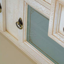 Shop Chic Mobile da bagno classico moderno con lavabo in caramica con ante in vetro