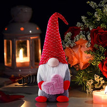 ASFD Bambola di San Valentino Puntelli per vetrine Decorazione Bambola di Peluche Nana Bianco + Rosso S.