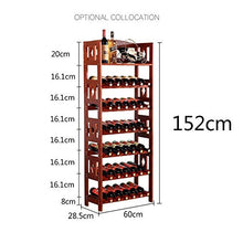 ZfgG Wine Rack Domestica Wine Rack Wine Rack Legno Solido Legno For Il Vino Rack 60 Cm X 28,5 X 152 Cm (Color : A)