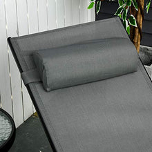 Outsunny Sdraio da Giardino Reclinabile su 5 Livelli con Cuscino Rimovibile, Alluminio e Textilene, 46x171x82cm Grigio