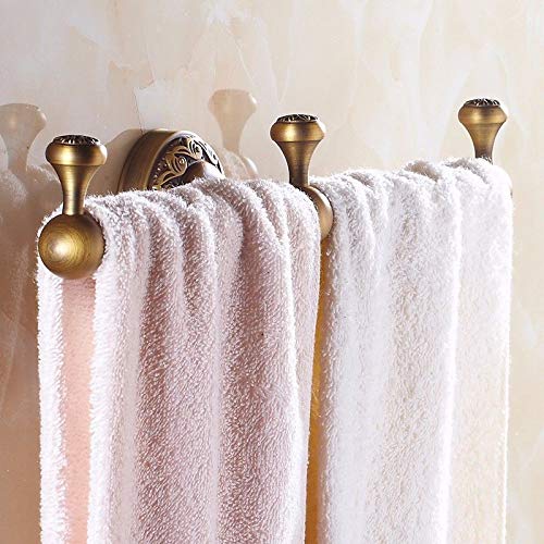 MBYW Portasciugamani Moderno Minimalista Portasciugamani Elegante per Il Bagno di Moda Antico Bagno portasciugamani da Bagno portasciugamani in Rame Bronzo Singolo palo Bagno Ciondolo