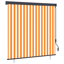 Tenda a rullo esterna 160 x 250 cm, bianco e arancione