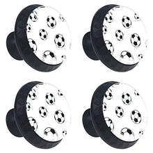 Set di 4 maniglie rotonde per armadio da cucina, credenza, cassettiera, cassettiera, con viti, per cucina, comò, armadietto, bagno, armadio, calcio, nero, bianco
