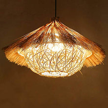 N/Z Home Equipment Pastoral Rattan Bird Nest Garden Rattan Lamp Restaurant Farmhouse Creative Retro Bird Nest Lighting Favorited by Young People Modernist Style