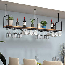 Mensola a soffitto Portabottiglie per Vino da Soffitto Dorato, Ripiani Galleggianti A 1 Livello Scaffale Divisorio in Legno, Forte capacità Portante per Bicchieri da Vino, Facile da Installare