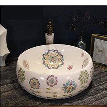 Lavabo da appoggio Rotondo in Porcellana da Bagno in Ceramica da appoggio in Porcellana