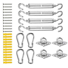 NaisiCore Tenda a Vela Kit di Fissaggio, 1 Set Heavy Duty Parasole Sail Kit di Fissaggio, Acciaio Inox 304 Parasole Sail Fissaggio Accessori Hardware Kit, M6 Heavy Duty Tenda l'insieme del