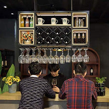 FCXBQ Portabottiglie e portaoggetti per Bicchieri Altezza Regolabile Supporto per Bottiglia di Vino da Appendere a soffitto Bar Butler Distributore di Vino per Tazze Portaoggetti per la casa