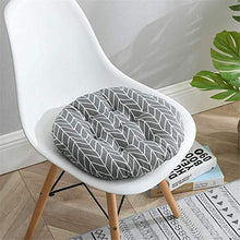 Pillowcase 2 Confezioni di Cuscini Imbottiti per sedie Portatili, Cuscini per sedili in Cotone e Lino, Cuscini Rotondi Antiscivolo per Giardini Esterni, uffici e soggiorni (A2, 40 * 40 cm)