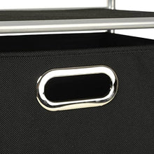vidaXL Cassettiera 3 Contenitori Acciaio e Tessuto Non Intrecciato Armadietto