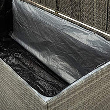 vidaXL - Scatola portaoggetti da Giardino in Resina Intrecciata, 180 x 90 x 75 cm, Colore: Grigio