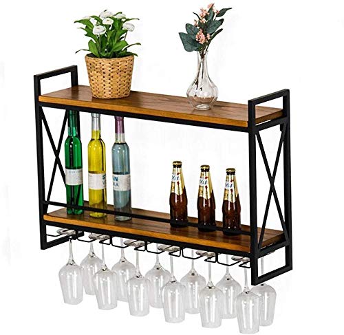 Scaffale Legno Porta Vino Porta Bottiglie E Vetro Portabottiglie Per Vino- Cremagliera Per Vino/Cremagliera Per Vino Creativa A Parete, Cucina Domestica E Decorazione Bar
