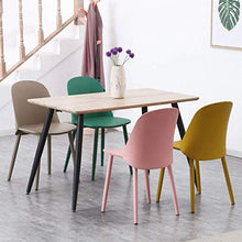zvcv Sedia da Pranzo Sedia con Schienale in plastica per Soggiorno, scrivania, terrazza, Ufficio, Cucina, Mense, Marrone