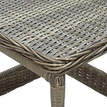 Tidyard Tavolo da Pranzo per Giardino Quadrato in Polyrattan 45x45x46,5 cm,Tavolo da Esterno Quadrato in Rattan,Marrone