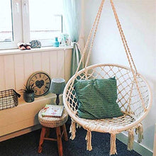 SHUAISHUAI Nordic Hammock Sedia Swing Swing Rope Outdoor Giardino da Giardino Interno Sedile Rotondo per Bambini Adulto Swinging Single Single Chair Hammock Installazione Facile