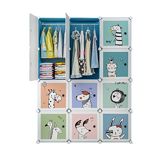 Locker in Piedi Armadio Armadio Noleggio Home Camera Rimovibili Vestiti di Plastica Scaffalature Hanging Dormitorio 111X47X147CM MUMUJIN