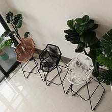 Mano-Tessuto Vimini Rattan Sgabelli da Bar,Patio Tempo Libero Sedia per La Colazione con Gambe in Metallo,Sedia da Cucina Sgabelli Alti con Footrest & Backrest per Bistro caffè