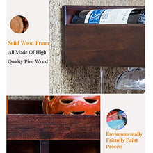QTWW Armadietto per Vino/portabottiglie Vintage in Legno massello a Parete Vintage Sh Mensola a Muro per Bar Ristorante, A.