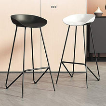 LHJDM Sgabelli da Bar,Sgabello da Bar Senza Schienale,Nero, Bianco, Rosso, Blu,sgabelli da Bar da Cucina,Piedini Neri -Seduta in Plastica,Sedie da Bar,per Ristoranti, caffè