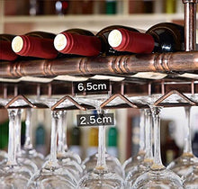 DJSMjbj Attaccatura del Supporto di Tazza del Vino Rosso Che appende Upside-Holder Giù di Vetro/Creativo Home Bar/Wine Rack attaccatura del Supporto di Vetro Ripiani Decke (Size : 80 * 30cm)