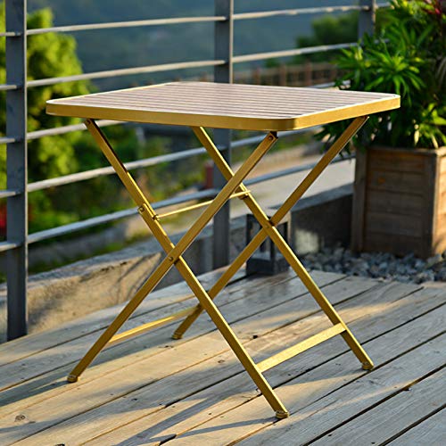 Set 3 pezzi tavolo e sedia pieghevoli da esterno in legno da balcone, caffetteria, negozio di tè al latte, combinazione di tavolo e sedia da esterno, set di mobili da terrazza giardino patio