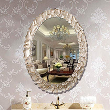 Specchio HD ZQ Specchio Bagno Ovale, Specchio Europeo per Montaggio a Parete/Specchio per Il Trucco/Specchio cosmetico, 52x75cm ^_^