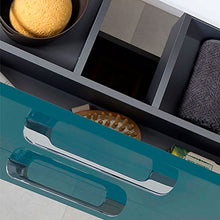 Homemania HOMRAN_5276 Mobile Bagno Happy da Parete, da Bagno, Blu, Bianco, Cromo, in Legno, Ceramica