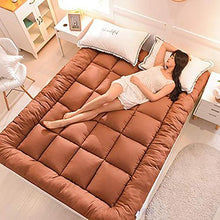 CUICI Giapponese Pavimento Materasso Materasso Tatami Tatami Opaco Materasso Futon Shikibuton,Giapponese Futon Materasso-Marrone 90x200cm(35x79inch)
