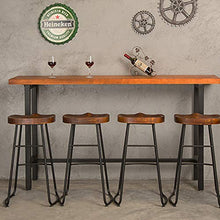 TFCFL 2 Pezzi Alti Sgabelli da Bar,Sgabelli Industriale da Cucina Legno per Bar,Caffè,Ristoranti,Case (tipo 1)