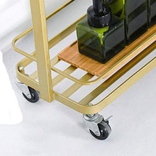 DHR- 3 Tier Bagno Utility Carrello con ruote, Ripiani metallici creativa dispensa scaffalature, stretta Cucina Carrello, Cosmetic Stoccaggio Carrello cassetti ristorazione trolley bagagli