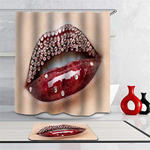 Combinazione Bagno. Immagini Chiare E Colori Vivaci Rendono Il Tuo Bagno Pieno di Vita. Accessori da Bagno. Labbra Tempestate di Diamanti.