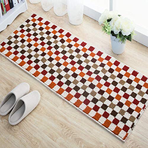 LZYMLG Zerbino Antiscivolo ad Assorbimento d'Acqua Antiscivolo Esterno Divertente zerbino Tappeto per Cucina Bagno WC tapete Tappeto Portico zerbino Rosso 45 × 120 cm